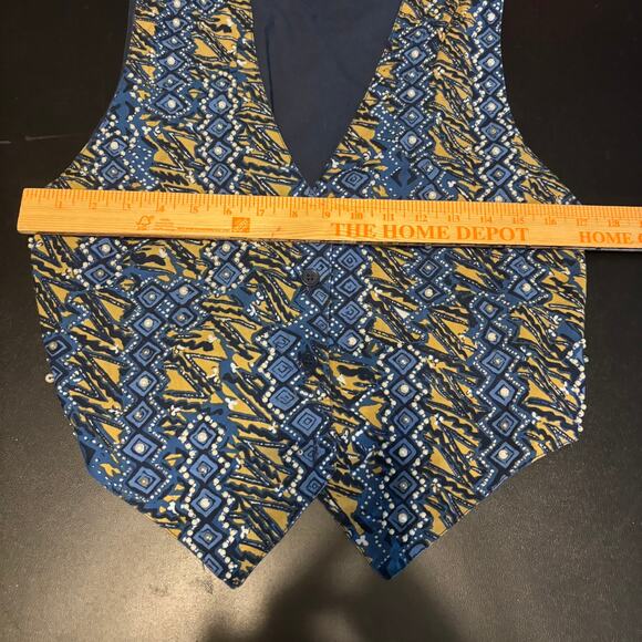 Vtg Speed Limit MPH Vest Women Sz M Boho Cotton Embroidered Pearl Beaded Blue - Picture 4 of 5